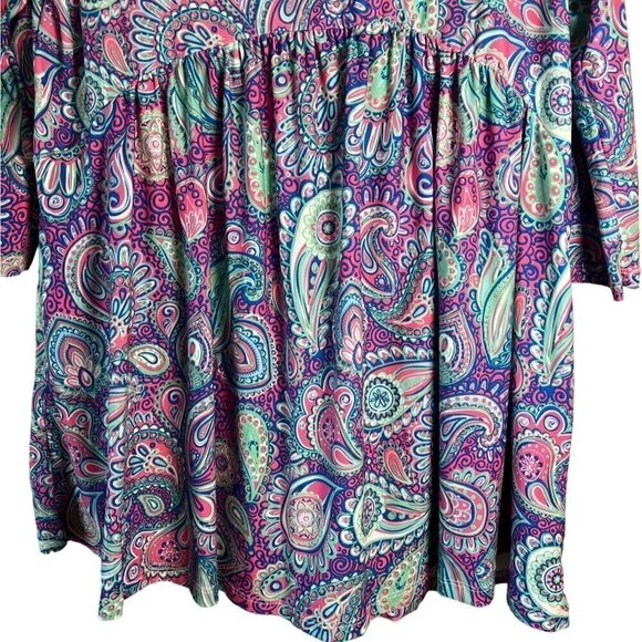 SIMPLY Southern Colorful Paisley Size 12 Women’s Tunic Top or Dress Size Medium - Picture 5 of 10